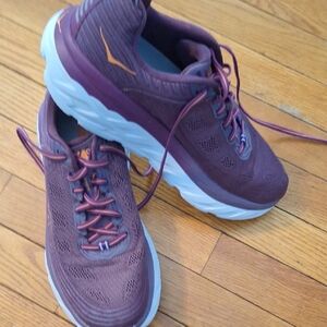 Hoka Bondi 6 One One Purple Sneakers with White Sole